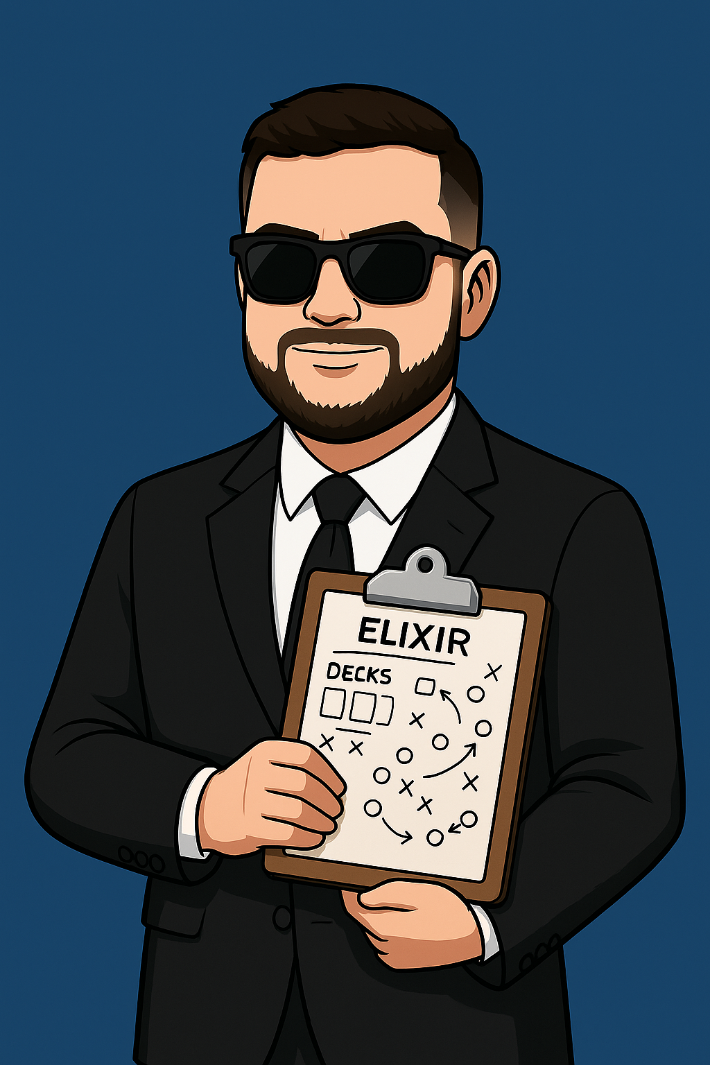 Coach Bielvinis com prancheta de estratégias
